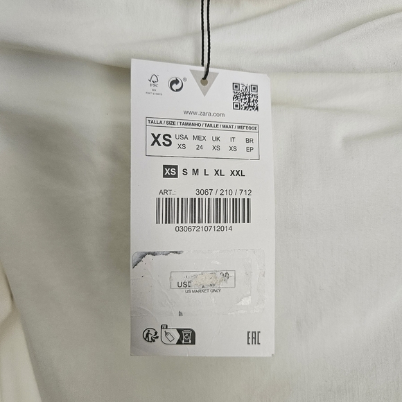 Zara One Shoulder White Dress - Picture 9 of 10